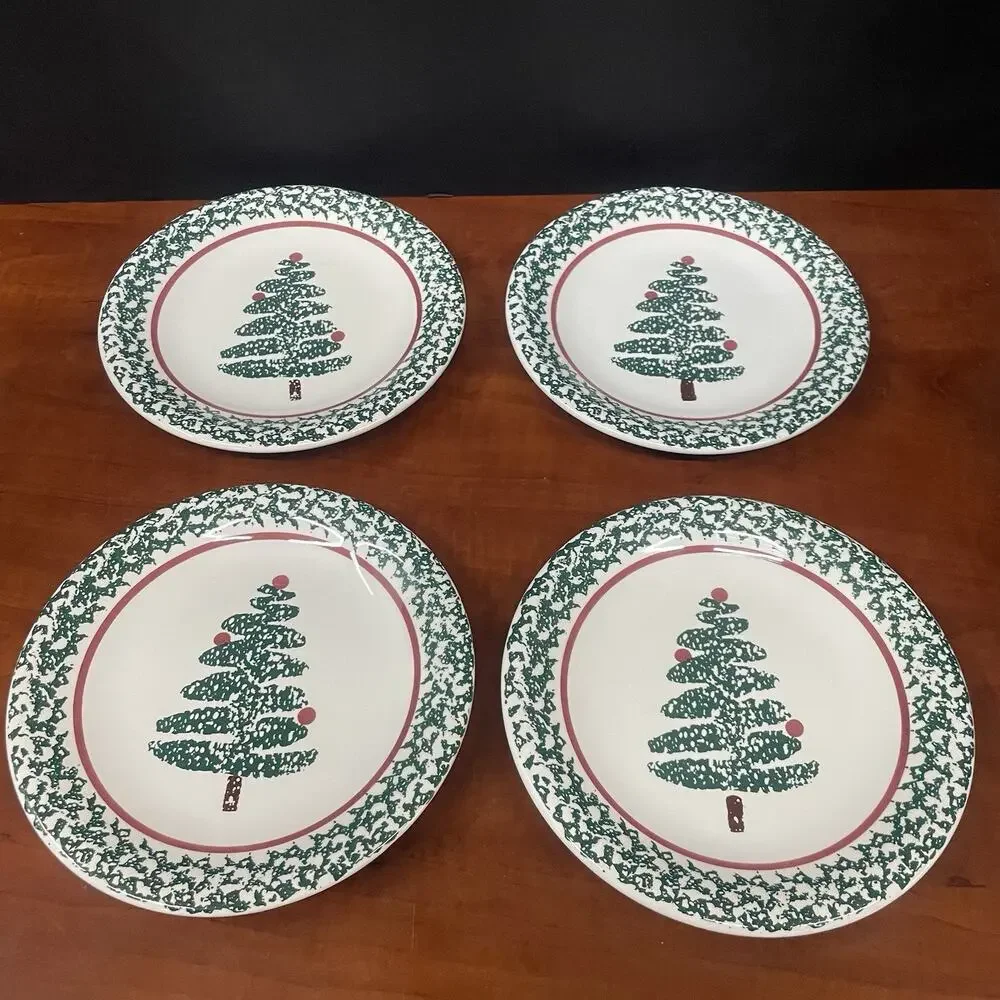 Furio Christmas Tree Salad Plates 8